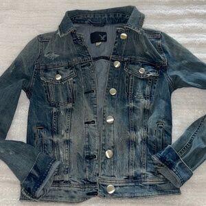 American Eagle Medium-Dark Wash Denim Jacket